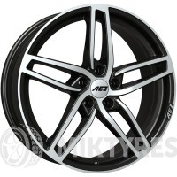 Aez Genua 7.5x17 5x112 ET 36 Dia 66.6 (Черный с полированной лицевой поверхностью)