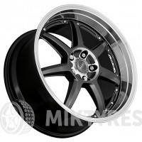 Dotz Fast Seven 8x17 5x112 ET 40 Dia 70.1 (Антрацитовый с полированным ободом)