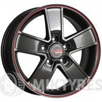 LegeArtis Concept GM529 6,5x16 5x115 ET 41 Dia 70,1 (Антрацитовый с красной полосой на ободе)