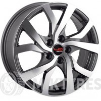 LegeArtis MI57 6.5x16 5x114.3 ET 38 Dia 67.1 (Черный матовый с полированной лицевой поверхностью)