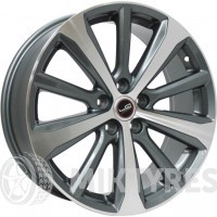 LegeArtis TY72 7.5x19 5x114.3 ET 30 Dia 60.1 (Черный матовый с полированной лицевой поверхностью)