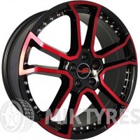 LegeArtis Concept LR506 8x19 5x108 ET 45 Dia 63.3 (Черный с красной лицевой поверхностью)