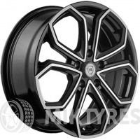 NZ F15 8x18 5x105 ET 45 Dia 56.6 (Черный с полированной лицевой поверхностью)