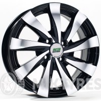 Nitro Y465 5.5x14 4x100 ET 39 Dia 56.6 (Черный с полированной лицевой поверхностью)