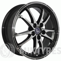 YST X-24 8x18 5x114,3 ET 35 Dia 60,1 (Черный с полированной лицевой поверхностью)