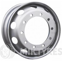 Accuride 397-3101012-01 11.8x22.5 10x335 ET 120 Dia 281 (silver)