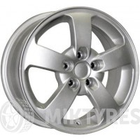 K&K Fabia 6x15 5x100 ET 43 Dia 57.1 (silver)