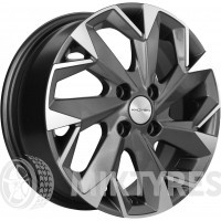 Khomen 1402 5.5x14 4x100 ET 43 Dia 60.1 (grey)