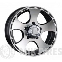 LS Wheels LS795 7x16 5x139.7 ET 5 Dia 108.5 (BKF)