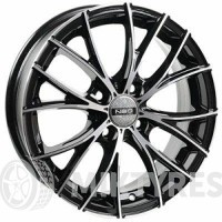 Rial Lugano 8x18 5x108 ET 43 Dia 70.1 (diamond black front polished)