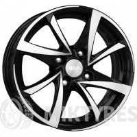 КиК Игуана (КС471) 5.5x13 4x98 ET 25 Dia 58.5 (черный алмаз)