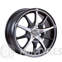 Скад Джокер 6x15 4x98 ET 38 Dia 58.6 (Черный с полированным ободом)